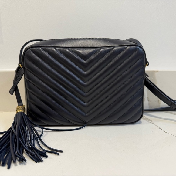 Saint Laurent Black Crossbody Bag with Gold Logo - Picture 5 of 9